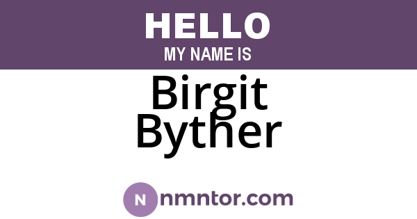 Birgit Byther