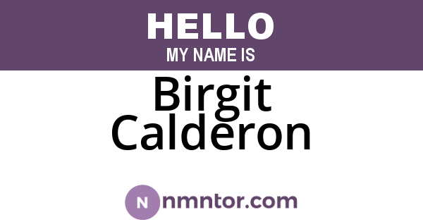 Birgit Calderon