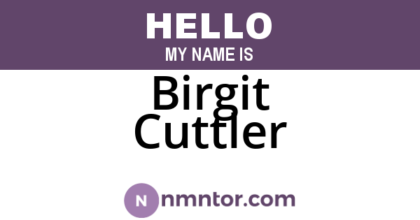 Birgit Cuttler
