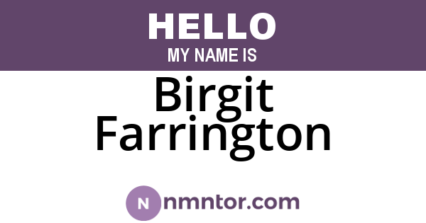 Birgit Farrington