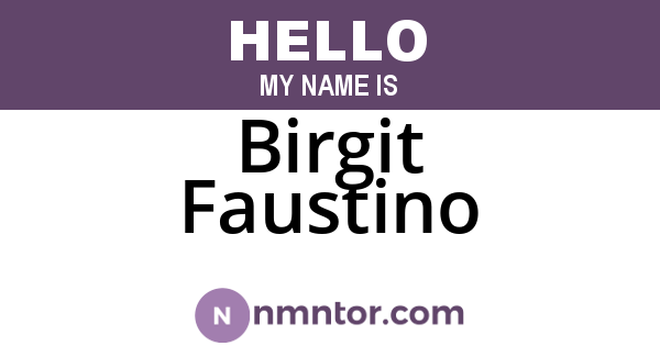 Birgit Faustino