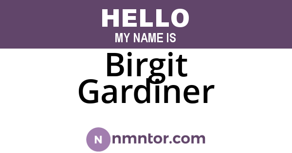 Birgit Gardiner