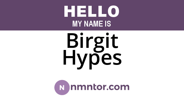 Birgit Hypes