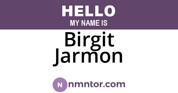 Birgit Jarmon