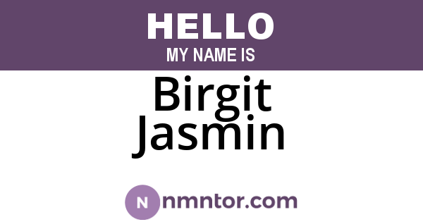 Birgit Jasmin