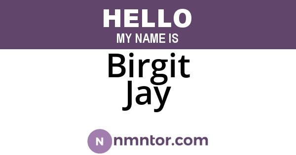 Birgit Jay