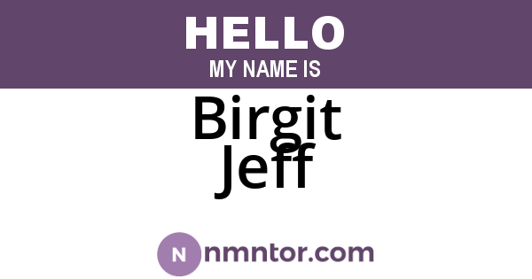 Birgit Jeff