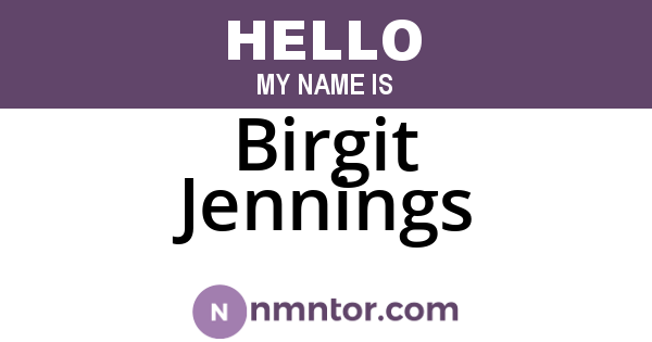 Birgit Jennings