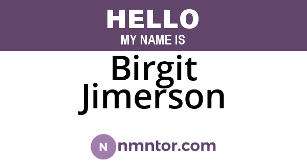 Birgit Jimerson