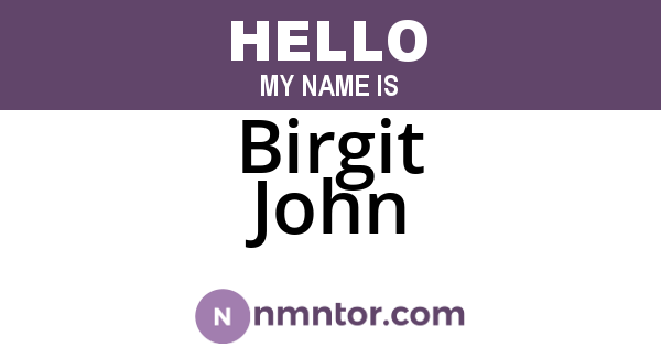 Birgit John