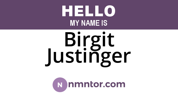 Birgit Justinger