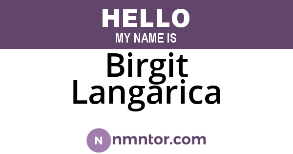 Birgit Langarica