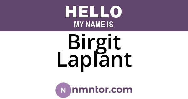 Birgit Laplant