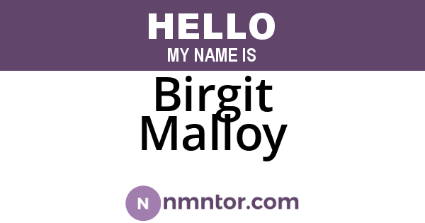 Birgit Malloy