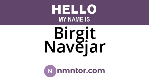 Birgit Navejar