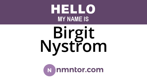 Birgit Nystrom