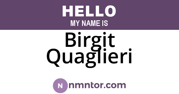 Birgit Quaglieri