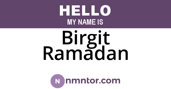 Birgit Ramadan