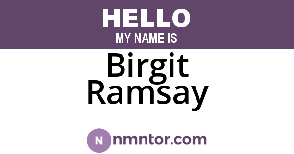 Birgit Ramsay