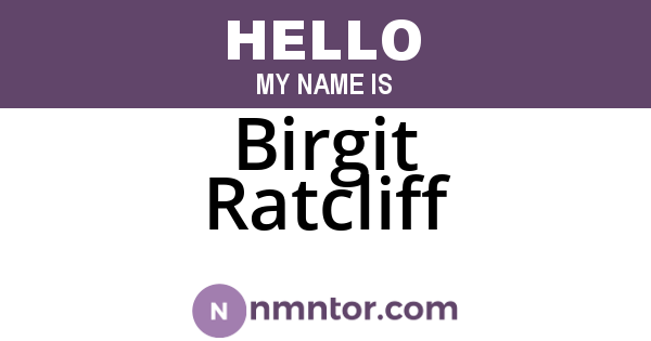 Birgit Ratcliff