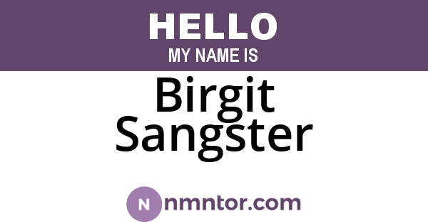 Birgit Sangster