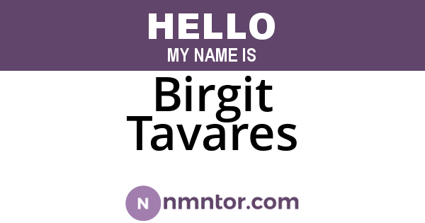 Birgit Tavares