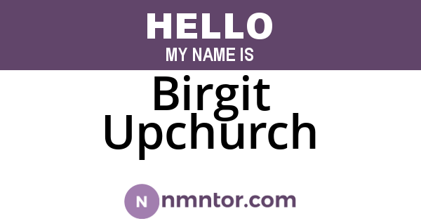 Birgit Upchurch