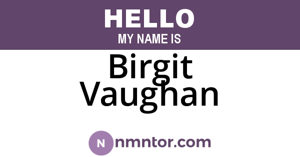 Birgit Vaughan