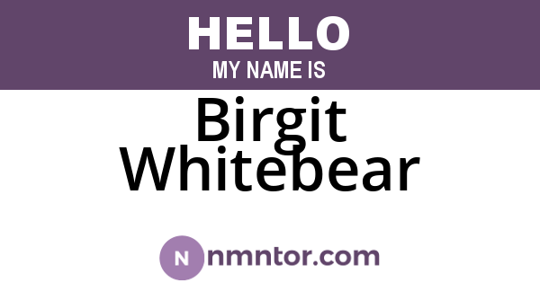 Birgit Whitebear