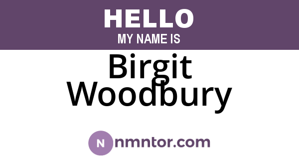 Birgit Woodbury