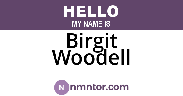 Birgit Woodell