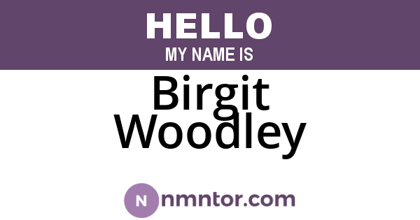 Birgit Woodley