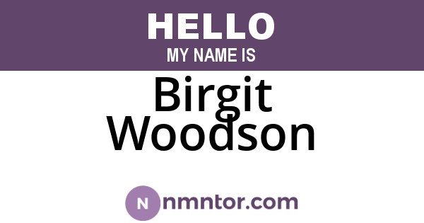 Birgit Woodson