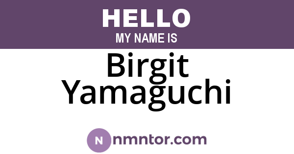 Birgit Yamaguchi