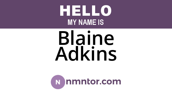 Blaine Adkins