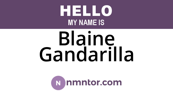Blaine Gandarilla