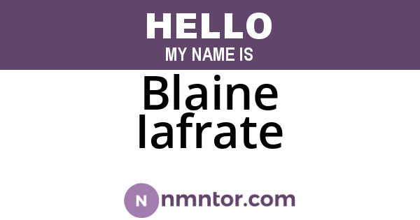 Blaine Iafrate