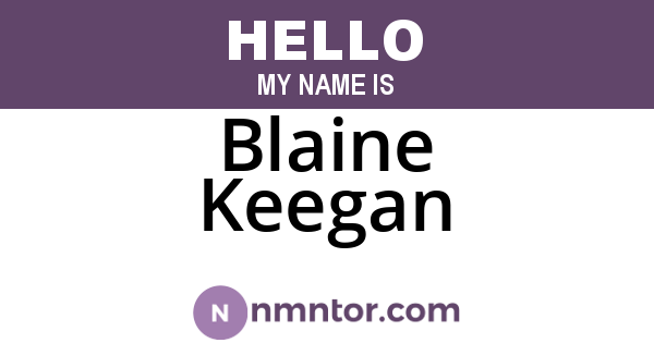 Blaine Keegan