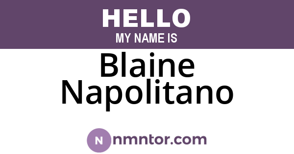 Blaine Napolitano