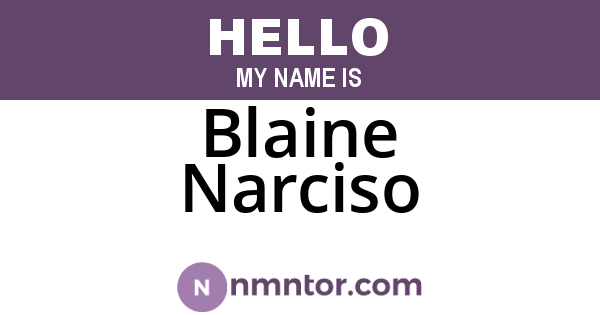 Blaine Narciso