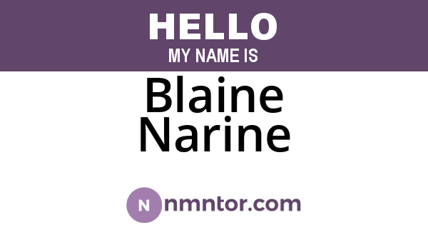 Blaine Narine