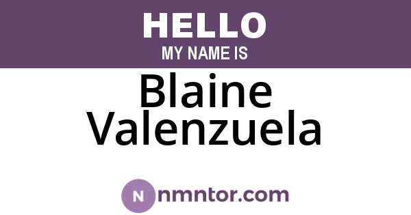 Blaine Valenzuela