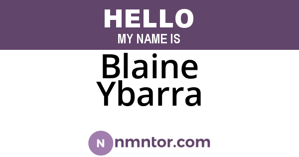 Blaine Ybarra