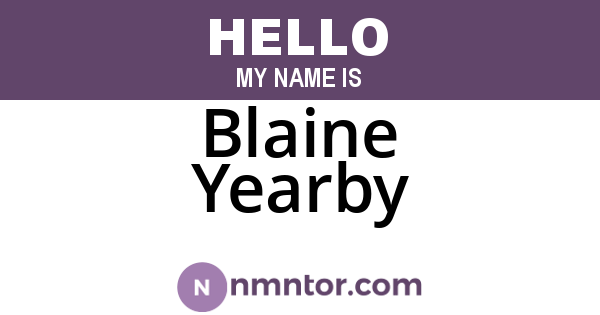 Blaine Yearby