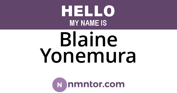 Blaine Yonemura