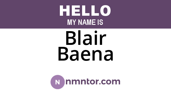 Blair Baena