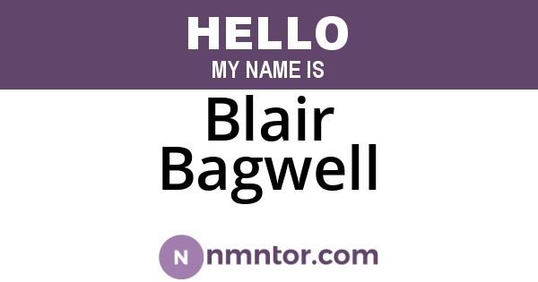 Blair Bagwell