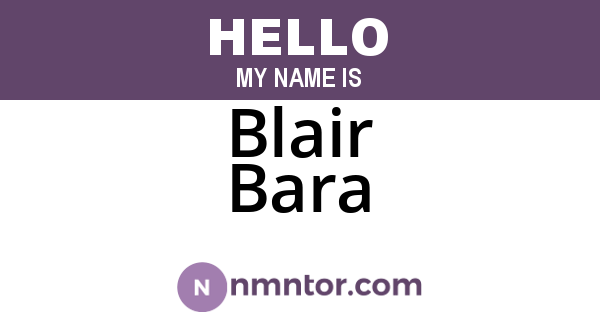 Blair Bara