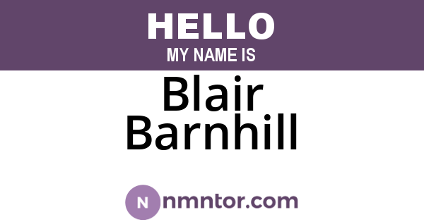 Blair Barnhill