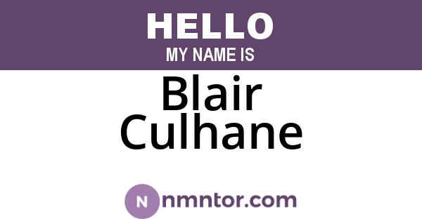 Blair Culhane